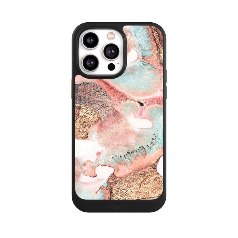 iPhone 14 Pro Max NIVOcore Joli imprimé doré à l'encre