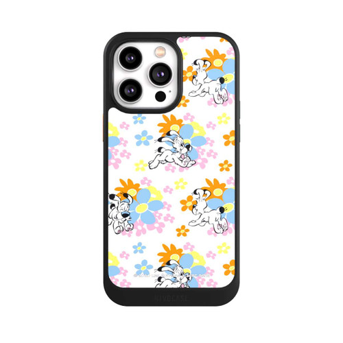 Apple iPhone 14 Pro Max NIVOcore Idéfix sur fleurs colorées