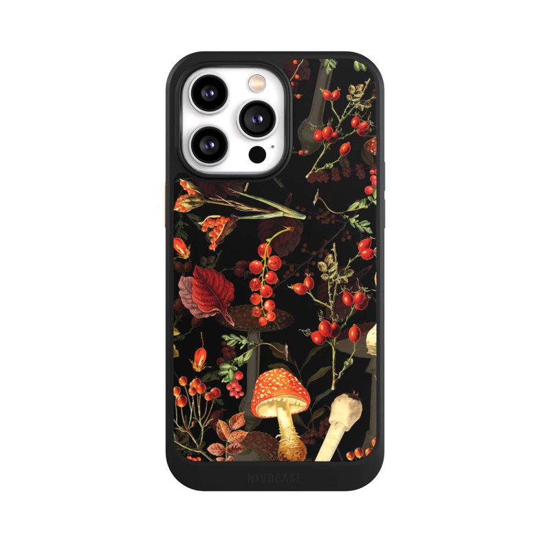 iPhone 14 Pro Max NIVOcore Mushroom Pattern Black