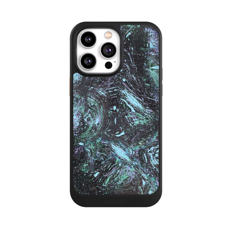 iPhone 14 Pro Max NIVOcore Abstrakt tropfender Staub lila