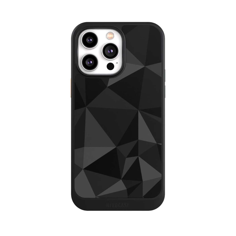 iPhone 14 Pro Max NIVOcore Polygonmuster schwarz