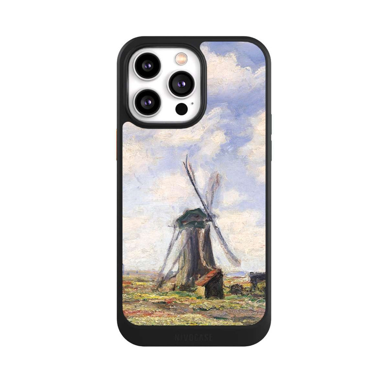 iPhone 14 Pro Max NIVOcore Tulpenfelder mit der Rijnsburger Windmühle von Claude Monet