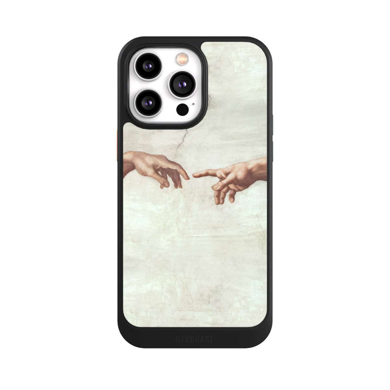 iPhone 14 Pro Max NIVOcore Die Hände von Gott und Adam von Michelangelo Buonarroti