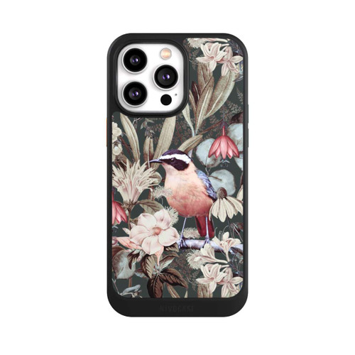 Apple iPhone 14 Pro Max NIVOcore Orange Bird in Vintage Flower Pattern