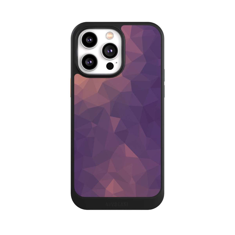 iPhone 14 Pro Max NIVOcore Polygonal Mosaic Rot/Violett