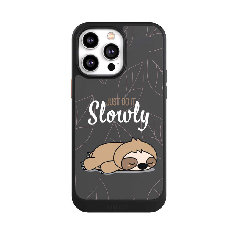 iPhone 14 Pro Max NIVOcore Just Do It Slowly Sloth Grey