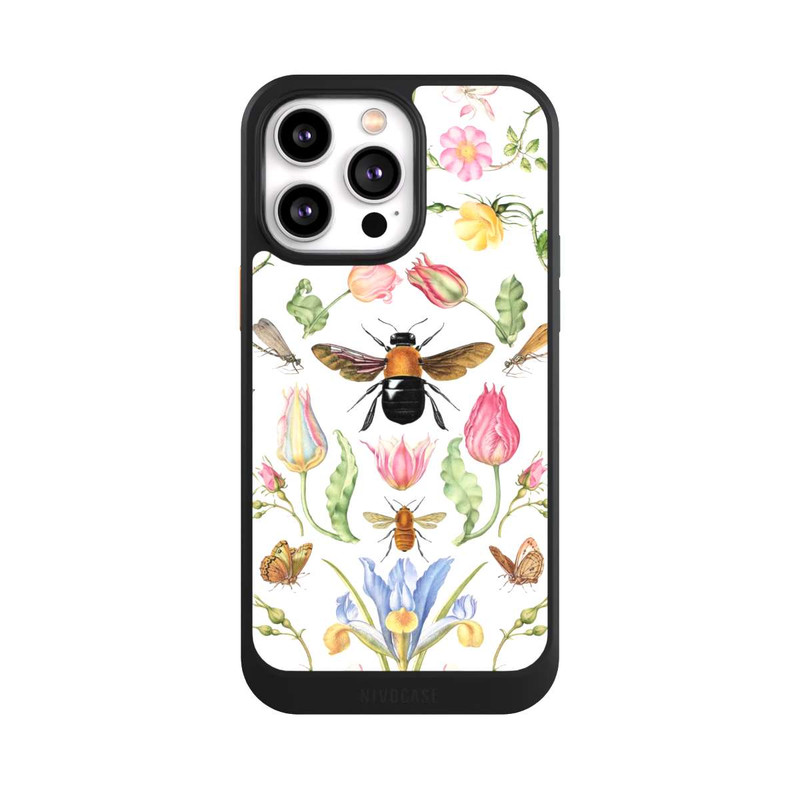 iPhone 14 Pro Max NIVOcore Wildblumen mit Biene weiß