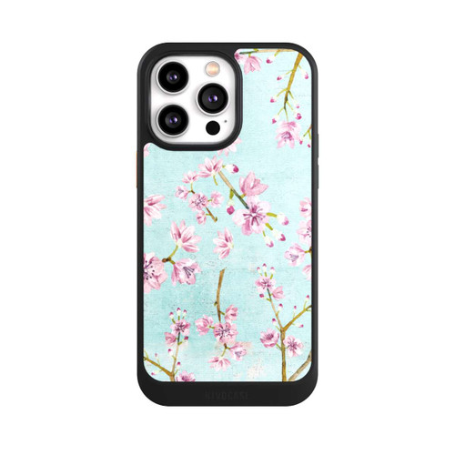 Apple iPhone 14 Pro Max NIVOcore Cherry Blossom Twigs Pattern Light Blue