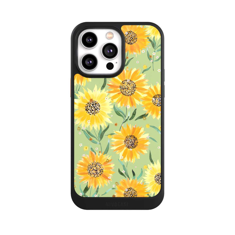 iPhone 14 Pro Max NIVOcore Sonnenblumen grün