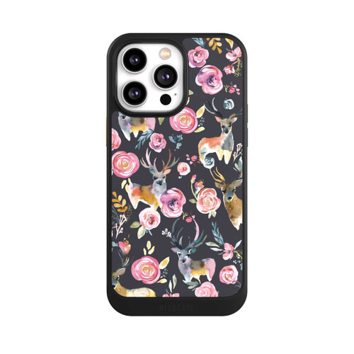 Apple iPhone 14 Pro Max NIVOcore Deers and flowers Anthracite