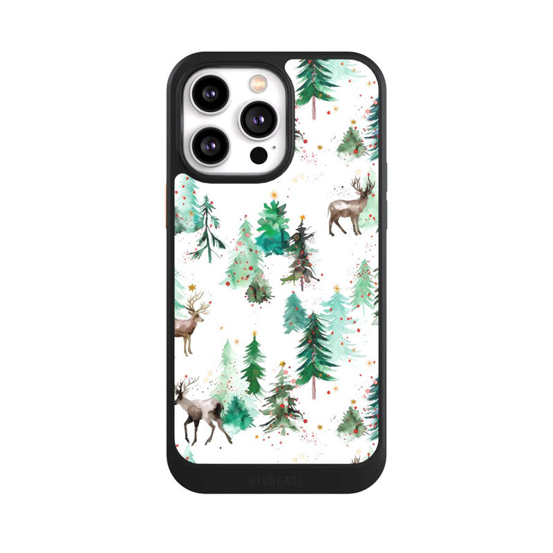 iPhone 14 Pro Max NIVOcore Deers and Winter Xmas Trees