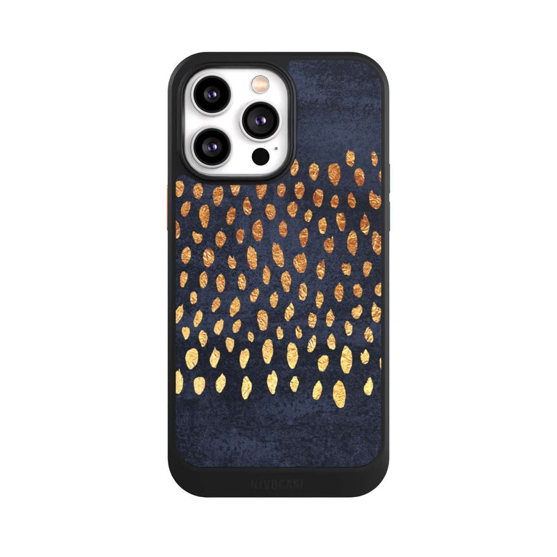 iPhone 14 Pro Max NIVOcore Muster Gold und Marine