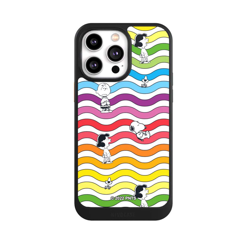 iPhone 14 Pro Max NIVOcore Snoopy Pattern Arc-en-ciel
