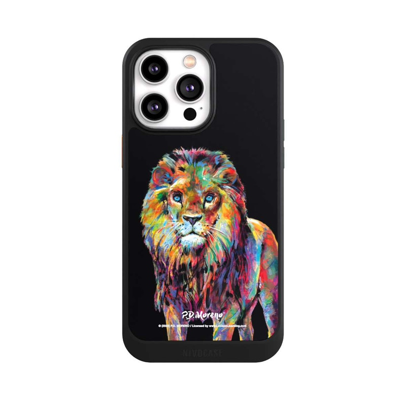 iPhone 14 Pro Max NIVOcore Löwe Bunte Kunst von P.D. Moreno