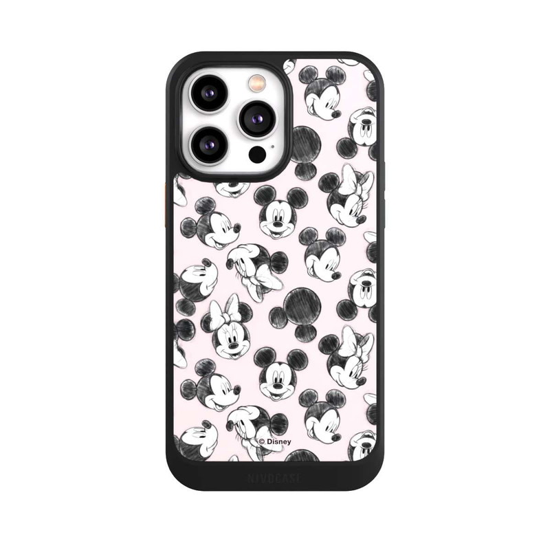 iPhone 14 Pro Max NIVOcore Minnie & Mickey Viele Gesichter Pink
