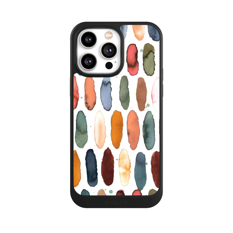 iPhone 14 Pro Max NIVOcore Traits d'aquarelle Minéral Terracotta