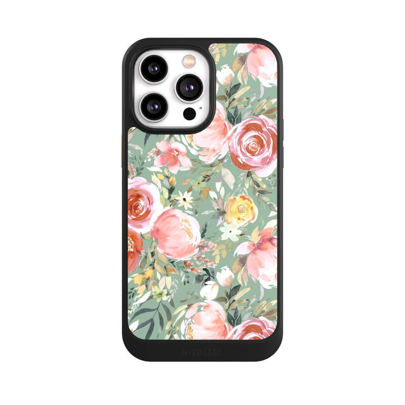 iPhone 14 Pro Max NIVOcore Pastellfarbener Pfingstrosenstrauß