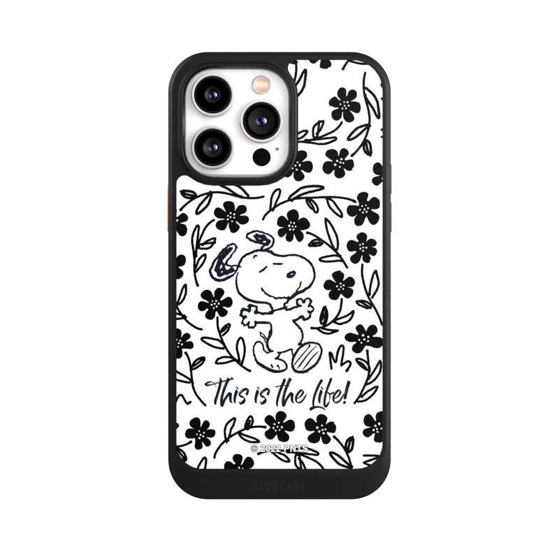 iPhone 14 Pro Max NIVOcore Snoopy schwarz und weiß This Is The Life