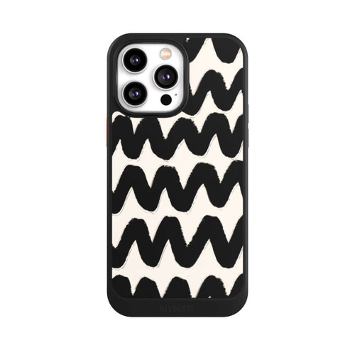 Apple iPhone 14 Pro Max NIVOcore Vagues Noires Pattern