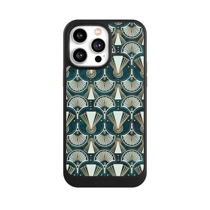 iPhone 14 Pro Max NIVOcore Art Deco Green Pattern