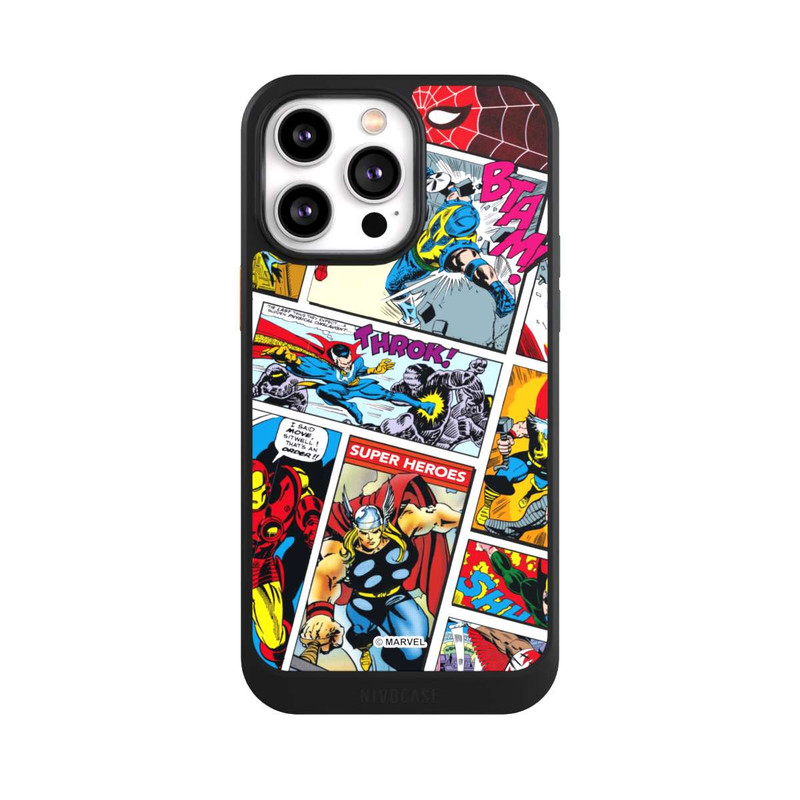 iPhone 14 Pro Max NIVOcore Marvel Retro Comic Blue