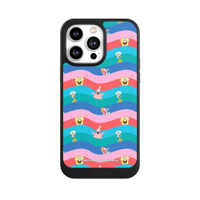 iPhone 14 Pro Max NIVOcore Spongebob Friends Colorful Waves