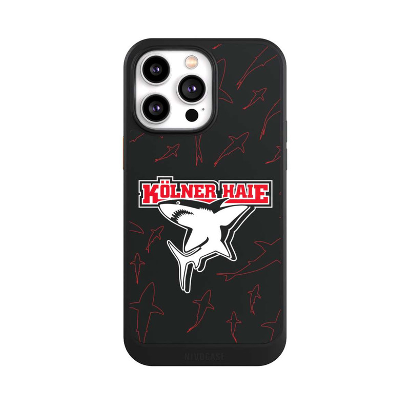 iPhone 14 Pro Max NIVOcore Haie Muster Rot