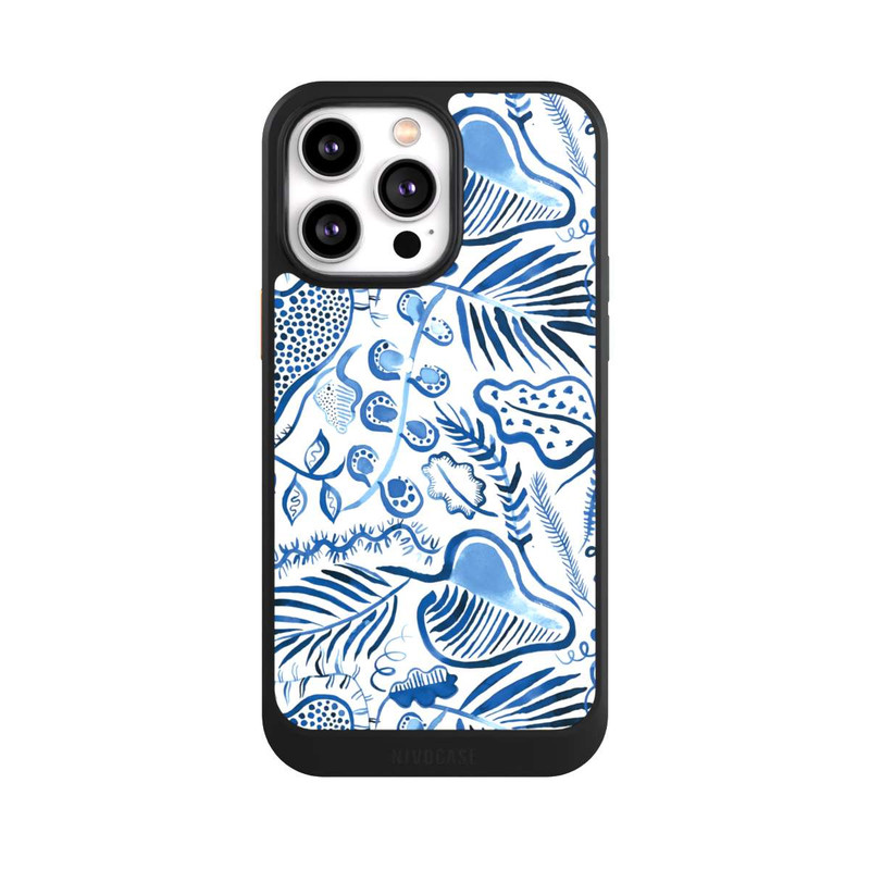 iPhone 14 Pro Max NIVOcore Tropical Forest Leaves Blue