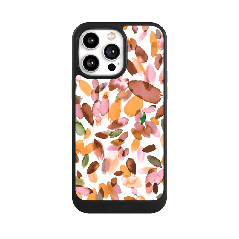 iPhone 14 Pro Max NIVOcore Watercolor Petal Stains Orange