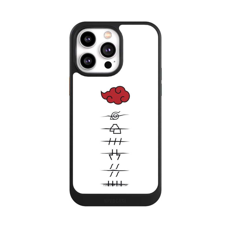 iPhone 14 Pro Max NIVOcore Akatsuki Mitgliedersymbole Weiß