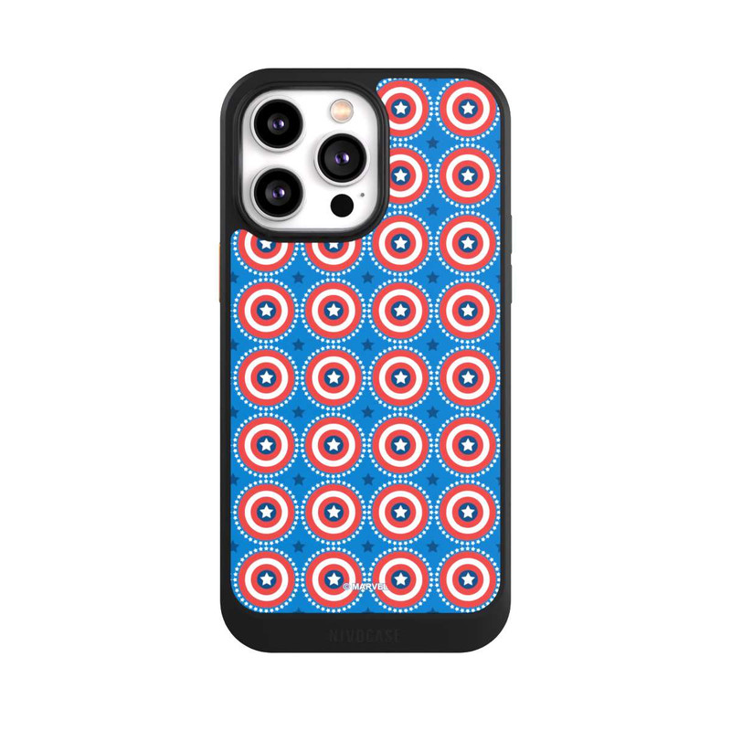 iPhone 14 Pro Max NIVOcore Captain American Shield Pattern