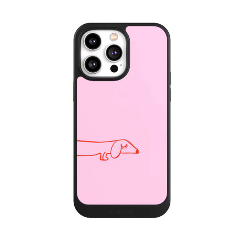 Apple iPhone 14 Pro Max NIVOcore Dachshund Illustration Pink
