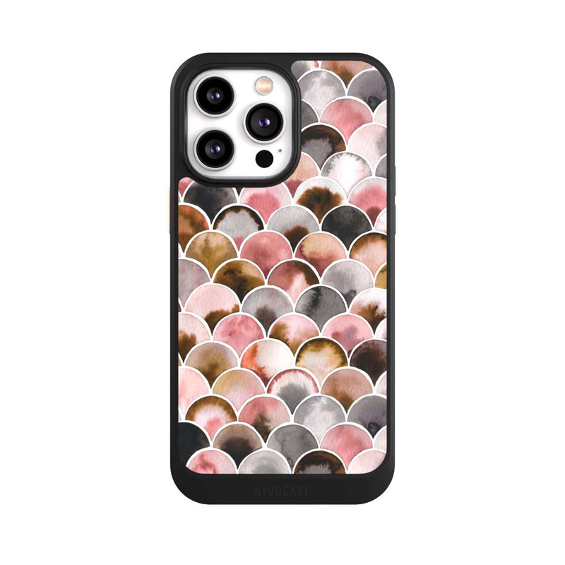iPhone 14 Pro Max NIVOcore Japandi Scales Pink Brown