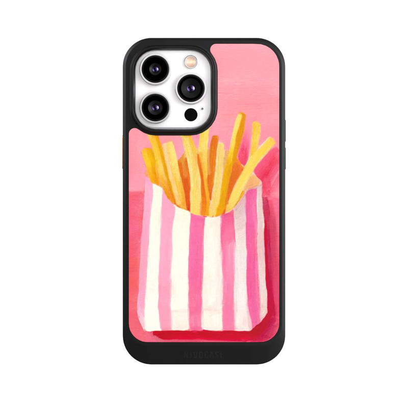 iPhone 14 Pro Max NIVOcore Retro Fries Pink Watercolor