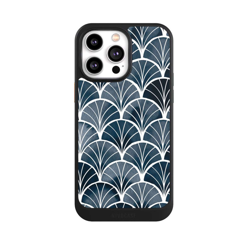 iPhone 14 Pro Max NIVOcore Botanische Brise Art Deco Grau