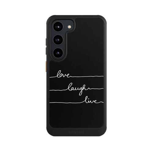 Samsung Galaxy S23 NIVOcore Love Laugh Live weiß/schwarz