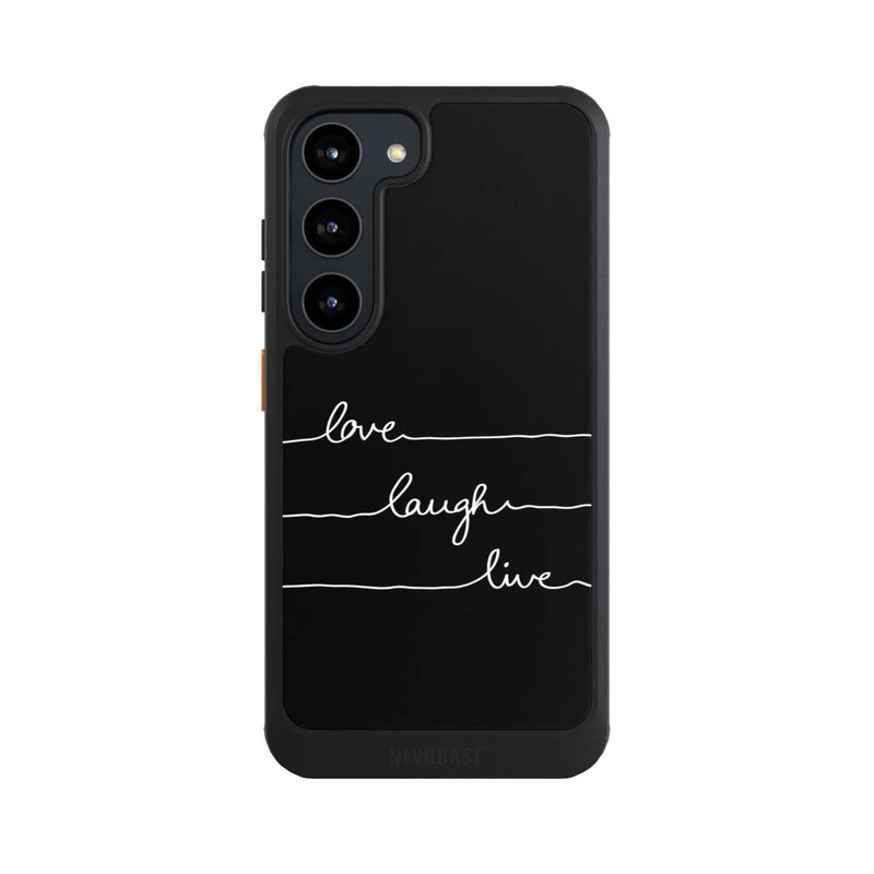 Galaxy S23 NIVOcore Love Laugh Live weiß/schwarz