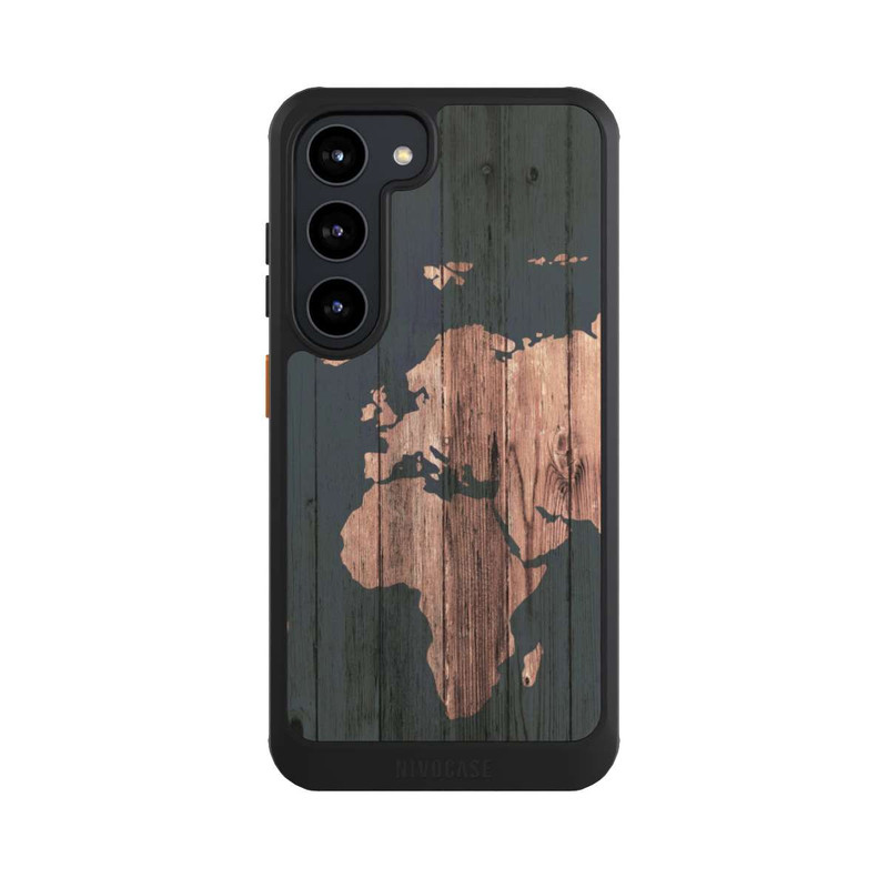 Galaxy S23 NIVOcore Wooden World Map