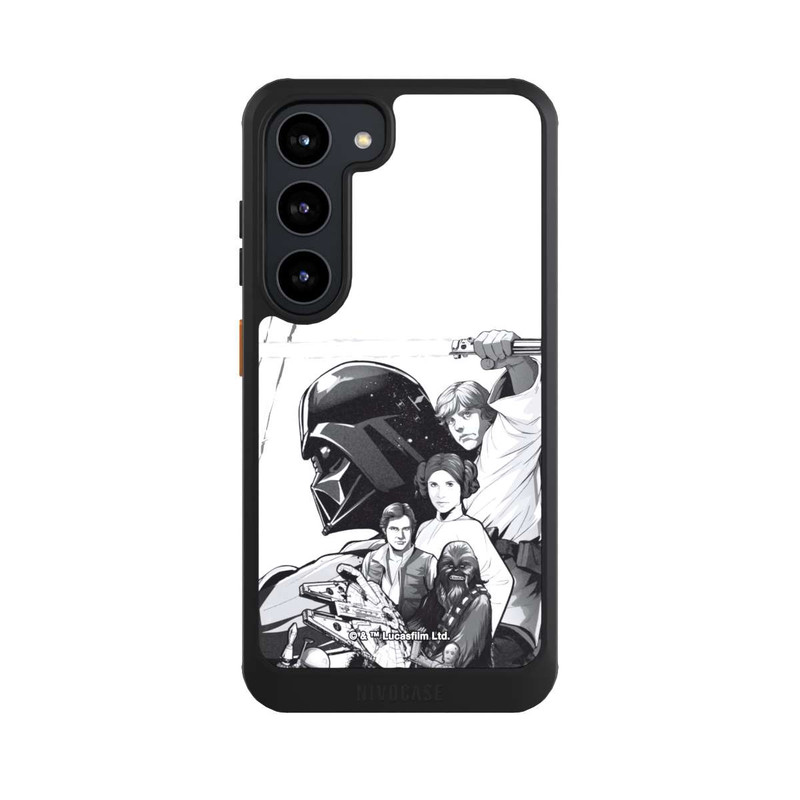 Galaxy S23 NIVOcore StarWars Charaktere - Schwarz-Weiß