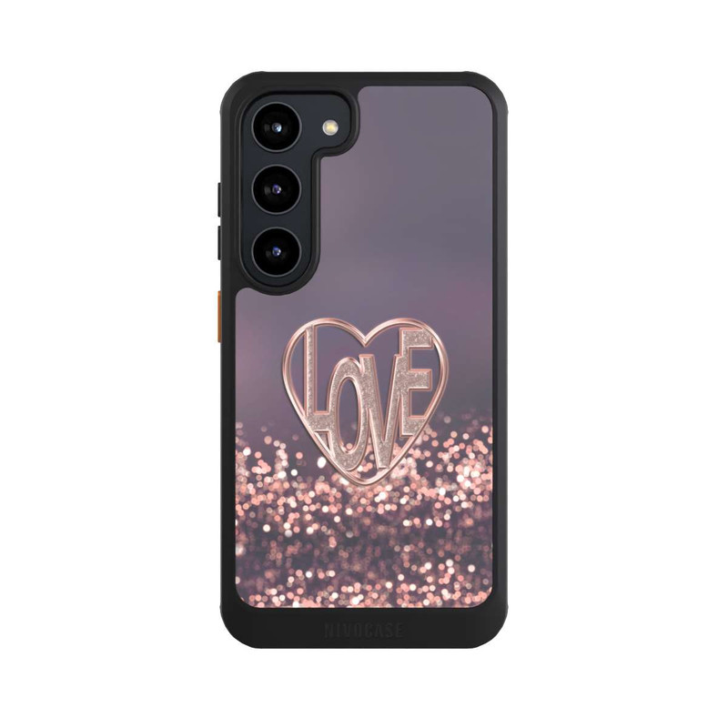 Galaxy S23 NIVOcore Love Glitter Pink