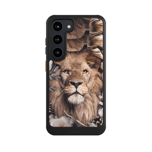 Samsung Galaxy S23 NIVOcore Löwe Blumenrahmen Beige