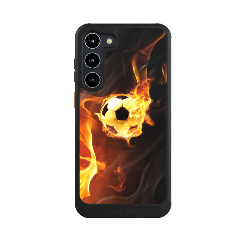 Galaxy S23 + NIVOcore Fußball in Flammen
