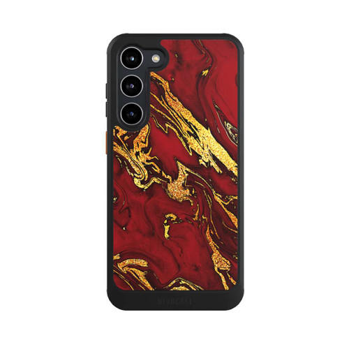 Samsung Galaxy S23+ NIVOcore Rot Gold Marmorlook