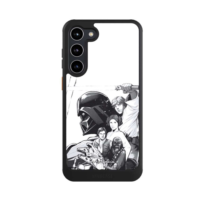 Galaxy S23 + NIVOcore StarWars Charaktere - Schwarz-Weiß