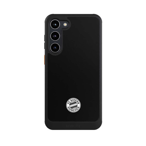 Samsung Galaxy S23+ NIVOcore Klassisches FCB Logo Klein - Weiß auf Schwarz