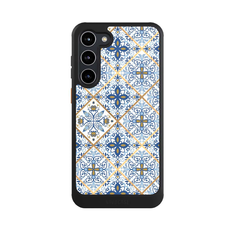 Galaxy S23 + NIVOcore Mosaik Blau-Gold Look
