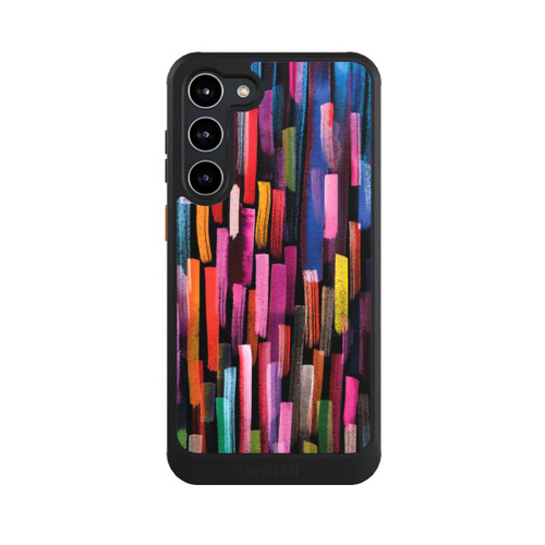 Samsung Galaxy S23+ NIVOcore Bunte Pinselstriche schwarz