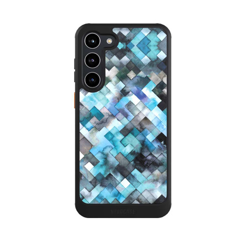Samsung Galaxy S23+ NIVOcore stimmungsvolles geometrisches Muster blau