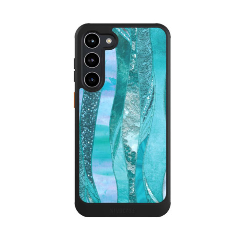 Samsung Galaxy S23+ NIVOcore glamouröser Glitzerlook blau