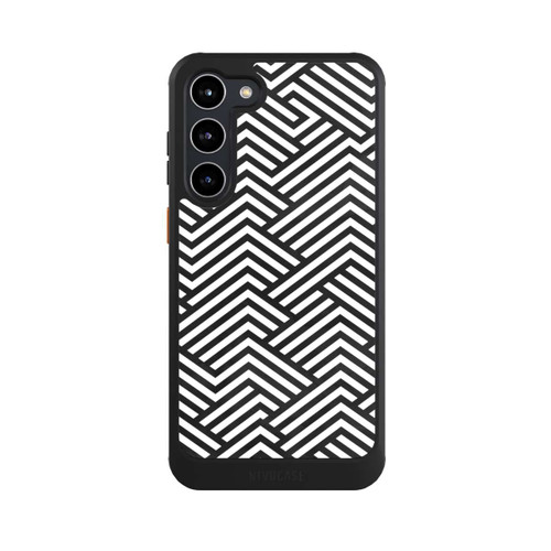 Samsung Galaxy S23+ NIVOcore Schwarz und Weiß ZigZag